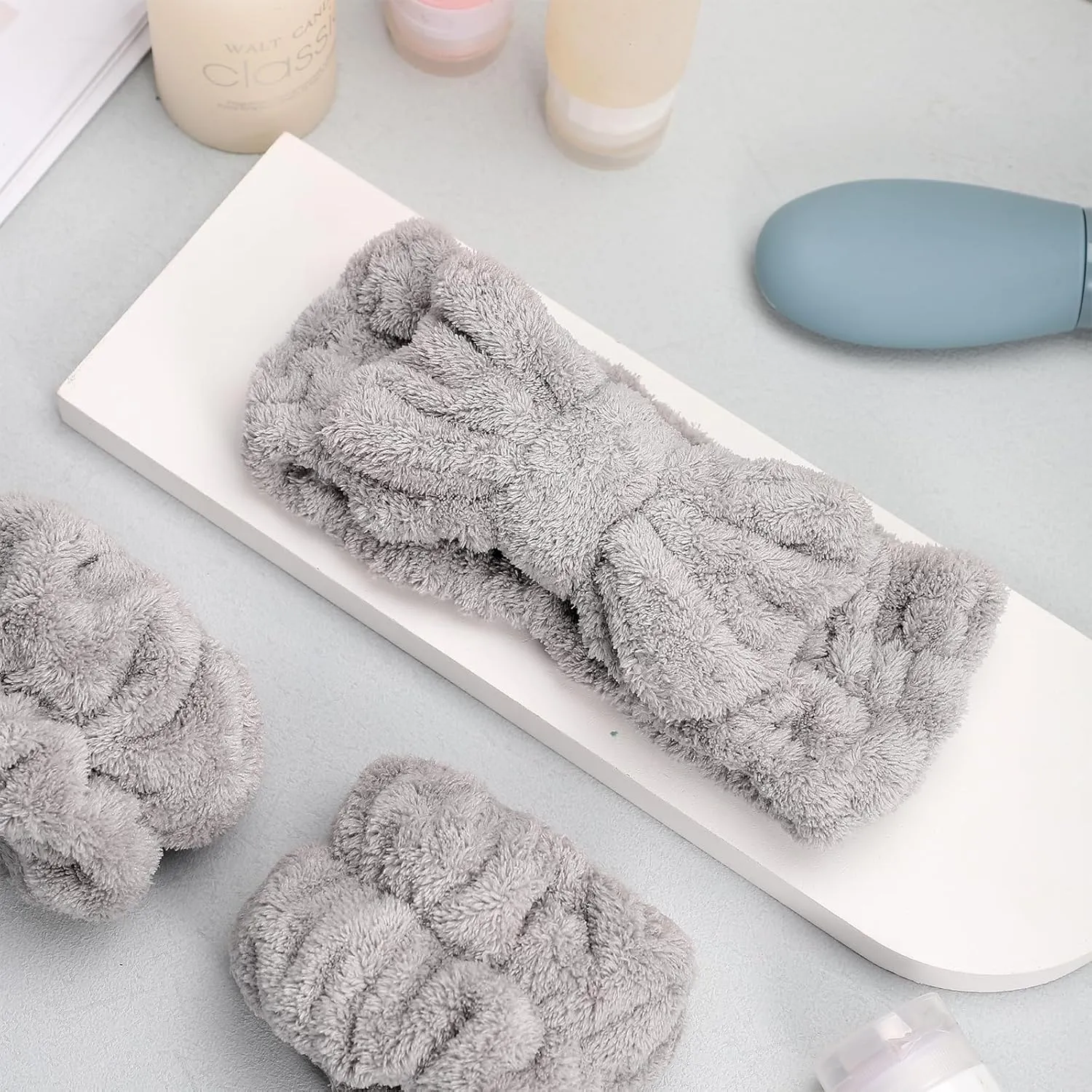 BESARME 3-Piece Face Wash Set - Headband & Wristband for Women & Girls - Spa, Skincare & Makeup Accessories