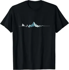 Classic Motorbike Heartbeat Offroad Motorcycle Rider Men T-Shirt