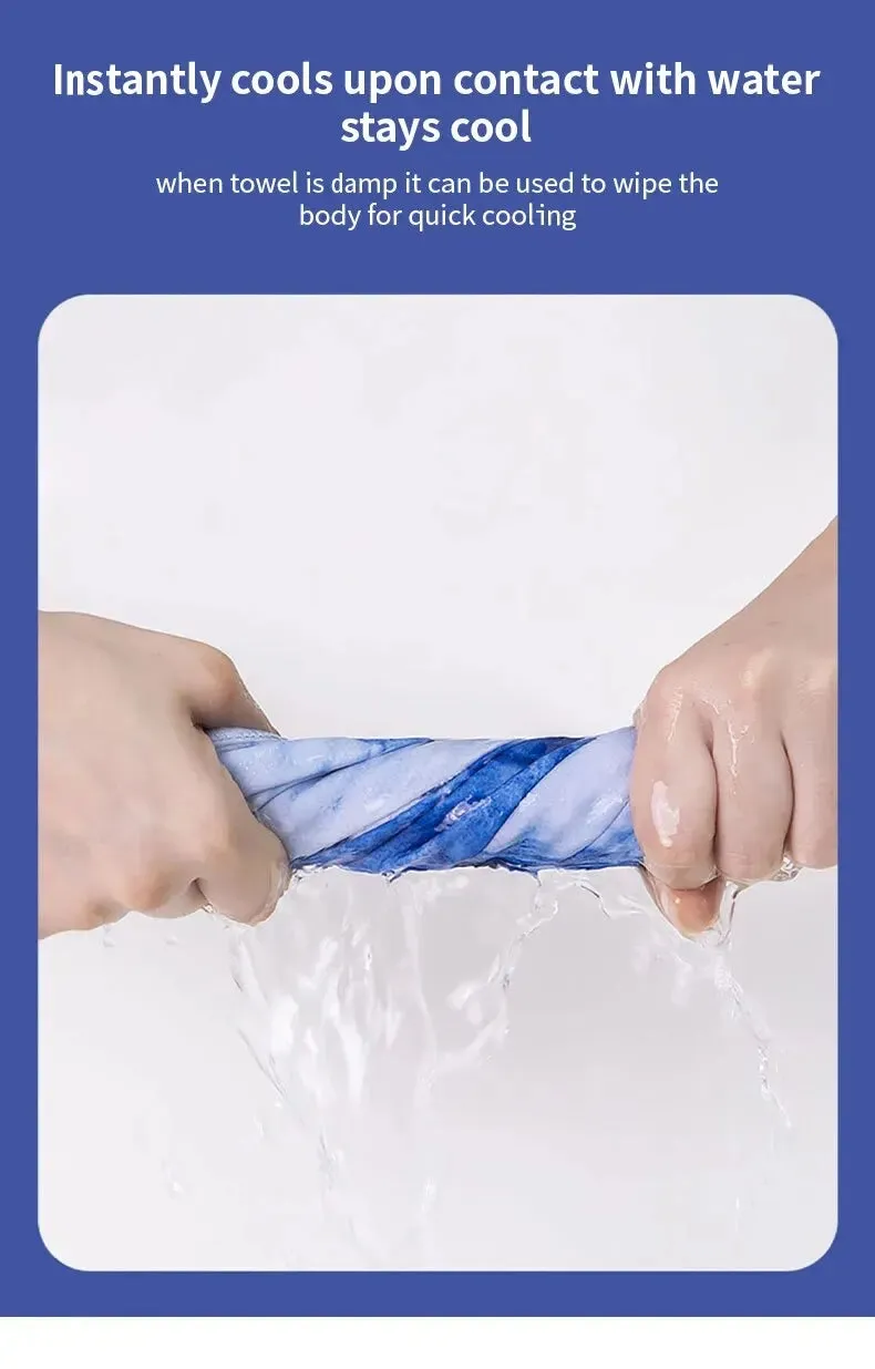 Cold Sensation Towel Absorbs Sweat Quickly Dries And Has A Portable Fitness Ice Sensation Towel Sports Sweat Wiping Towel
