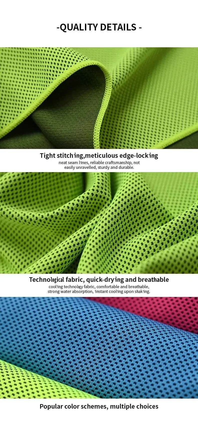 Cold Sensation Towel Absorbs Sweat Quickly Dries And Has A Portable Fitness Ice Sensation Towel Sports Sweat Wiping Towel