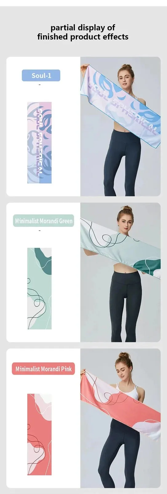 Cold Sensation Towel Absorbs Sweat Quickly Dries And Has A Portable Fitness Ice Sensation Towel Sports Sweat Wiping Towel