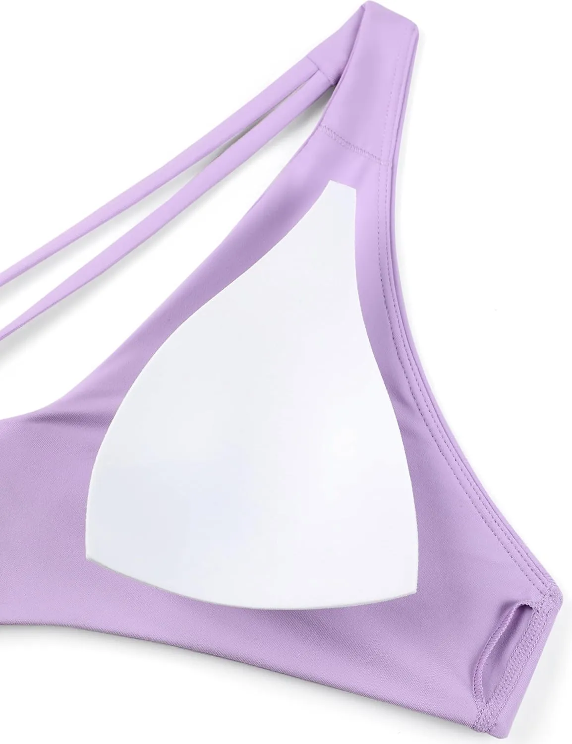 CRZ YOGA Womens V Neck Bikini Tops Twist Front Triangle Sexy Bathing Suit Criss Cross Back Swimsuit Padded