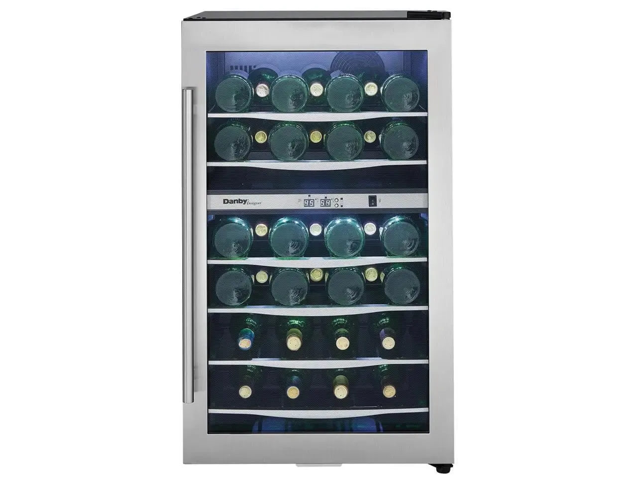 Danby Designer DWC040A3BSSD 38 Bottle Compact LED Light Refrigerator Wine Cooler