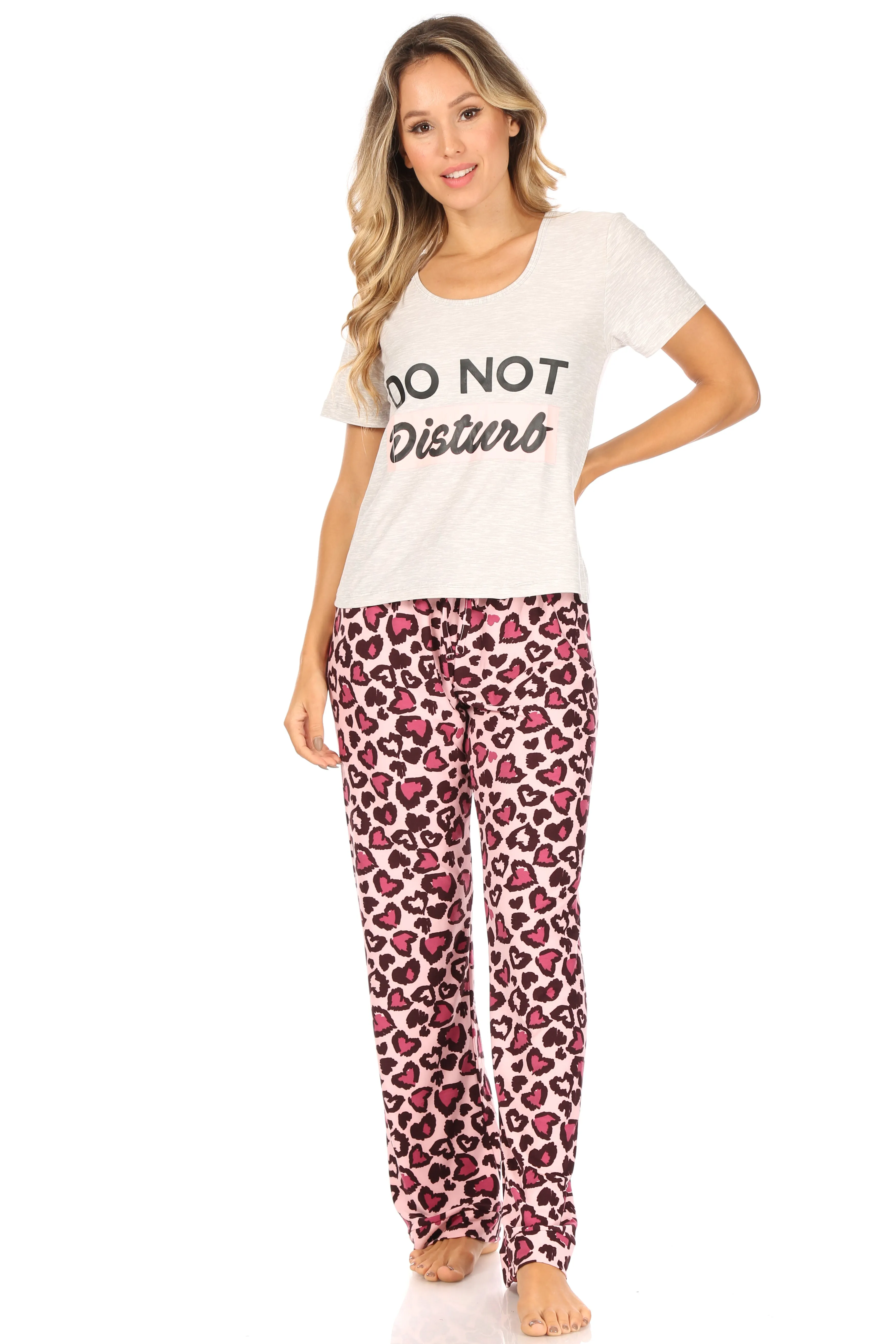 Do Not Disturb Short Sleeve Pant Set