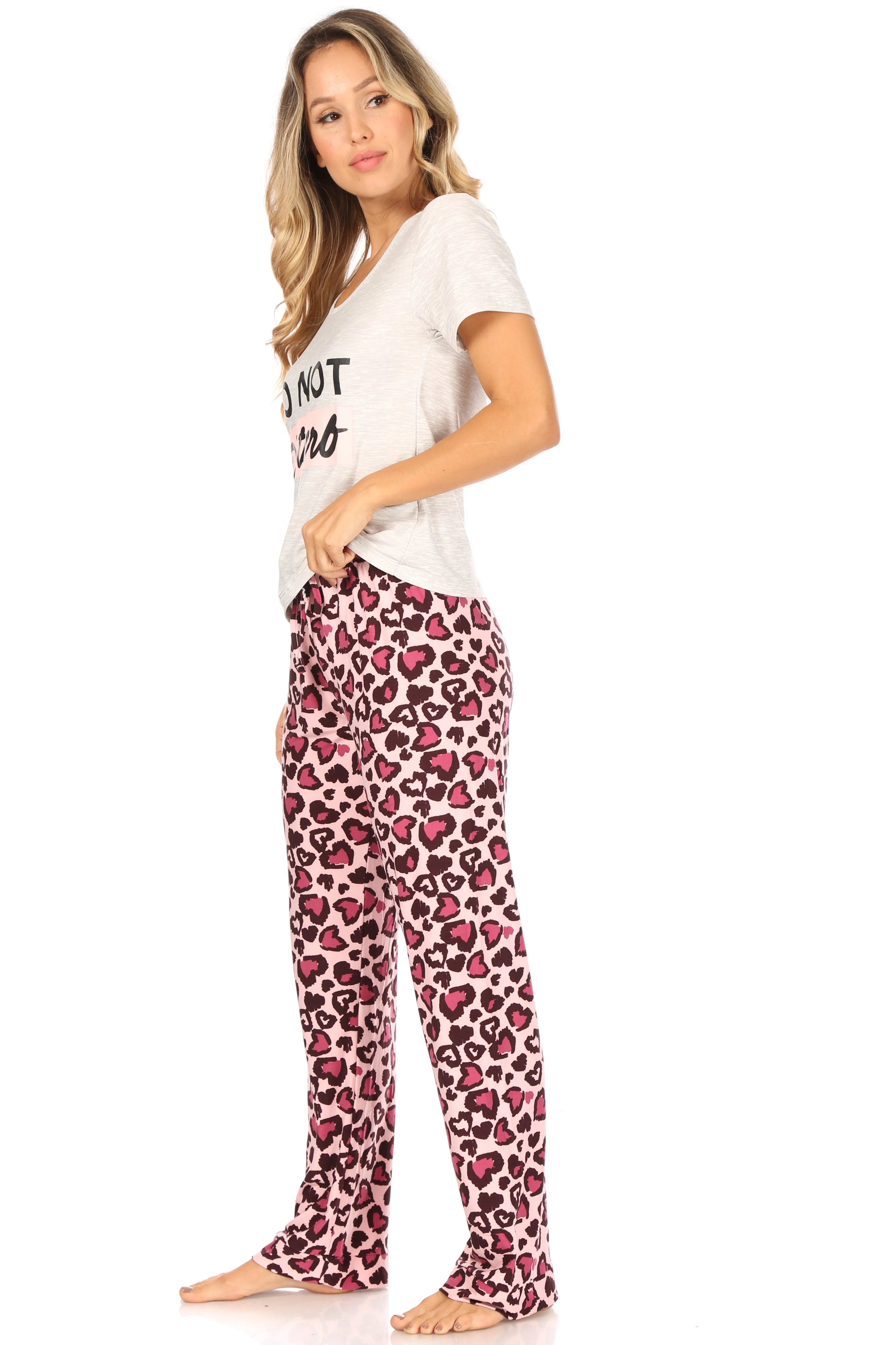 Do Not Disturb Short Sleeve Pant Set