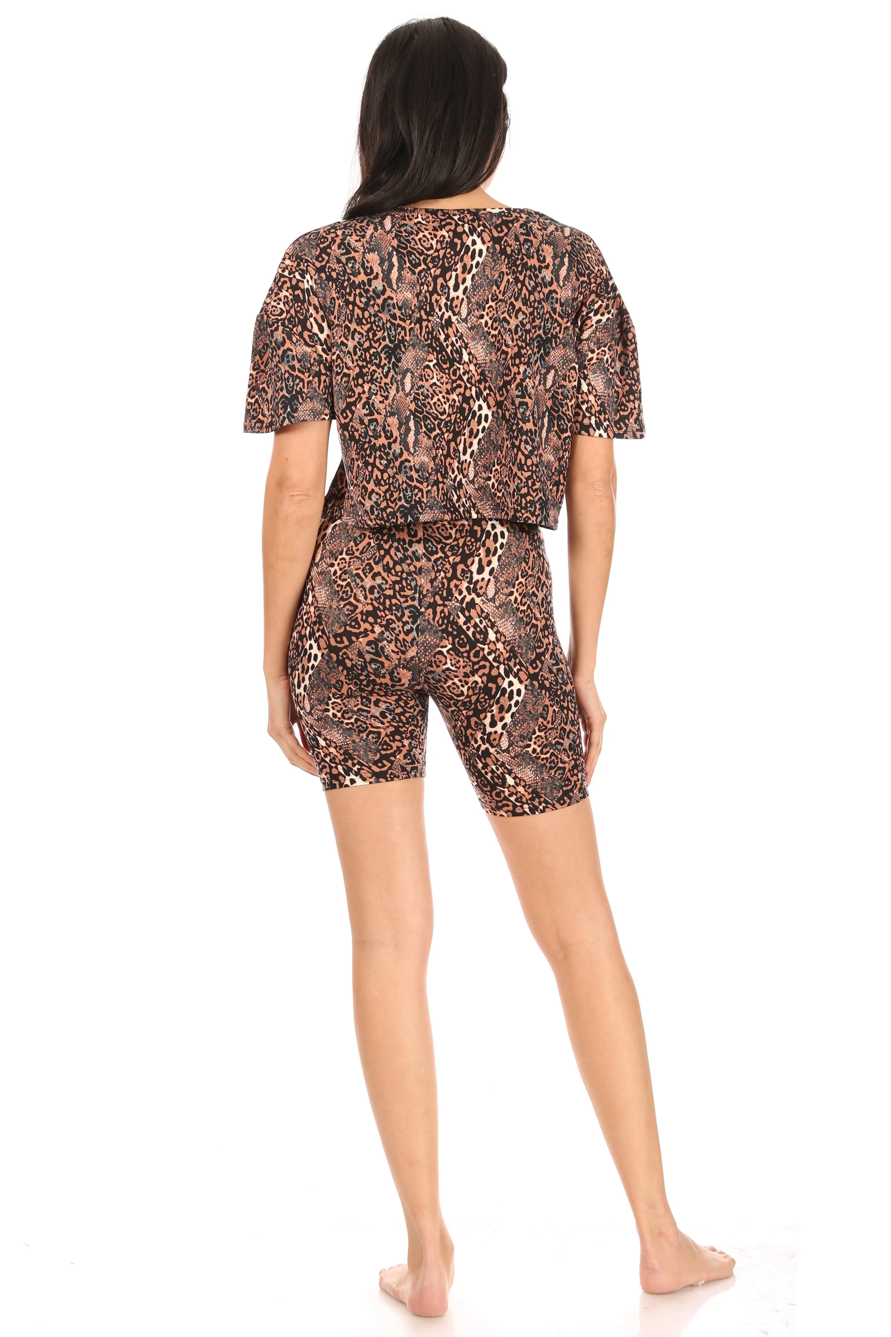 Ferocious Short Sleeve Tee and Biker Short Pajama Set
