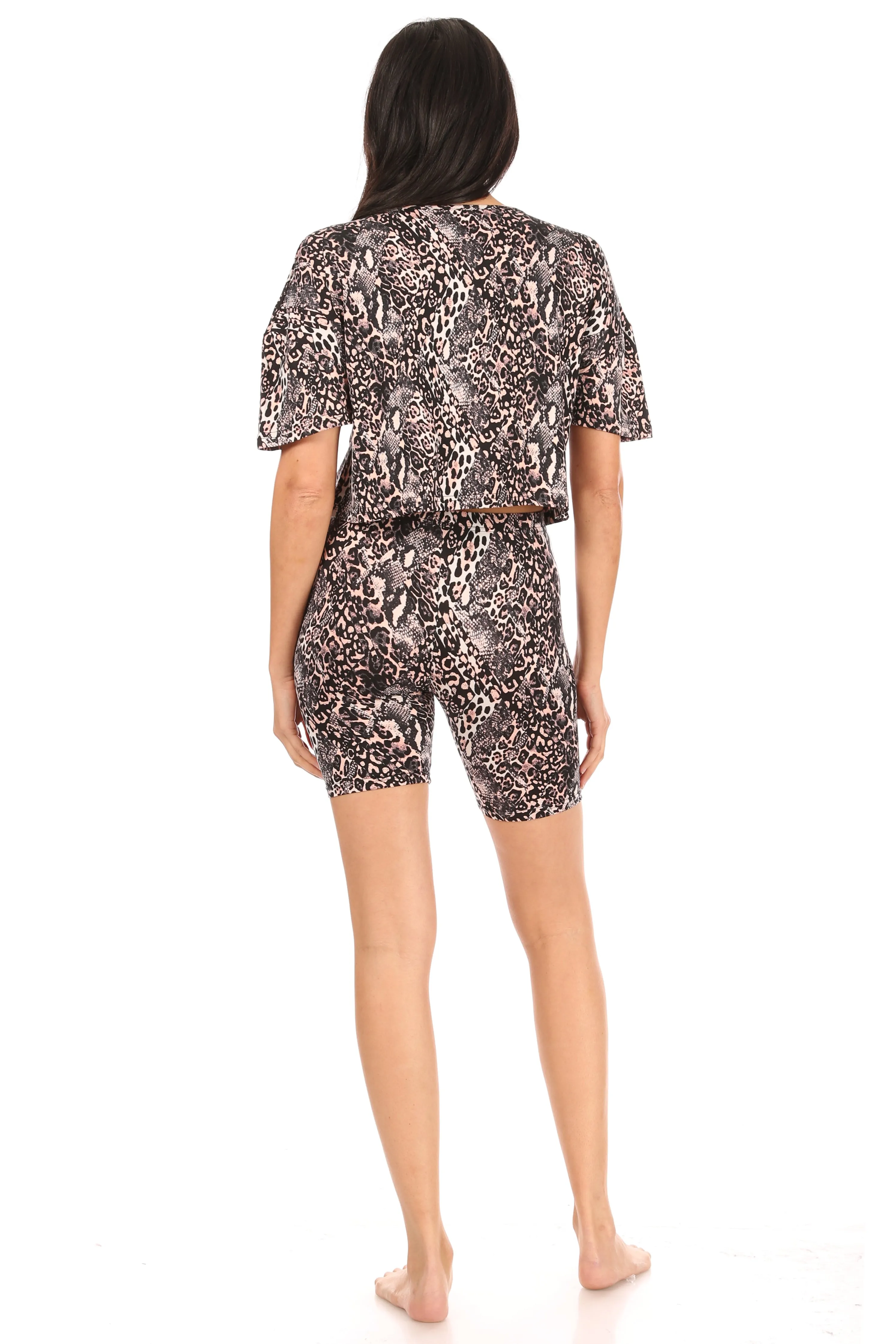 Ferocious Short Sleeve Tee and Biker Short Pajama Set