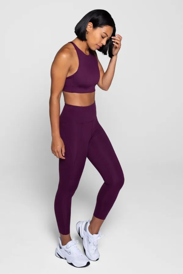 GIRLFRIEND COLLECTIVE // COMPRESSIVE HIGH RISE LEGGING - PLUM