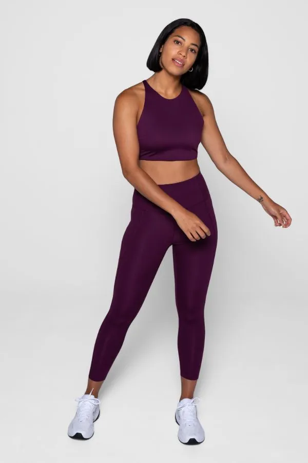 GIRLFRIEND COLLECTIVE // COMPRESSIVE HIGH RISE LEGGING - PLUM