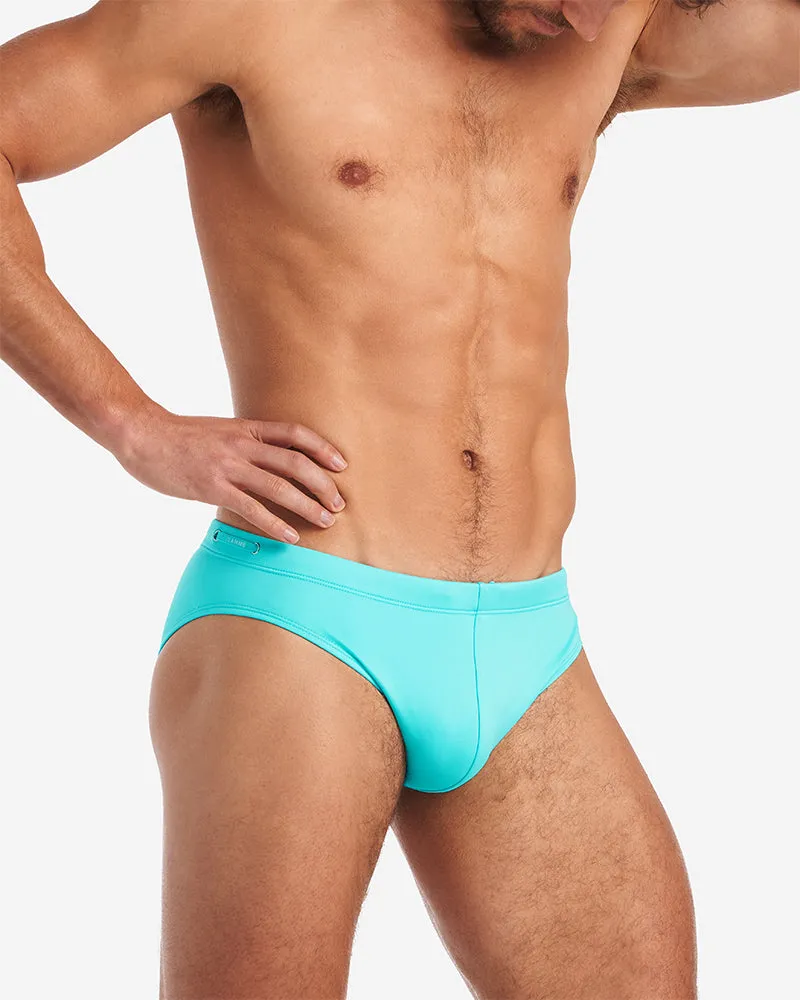 Grid Swim Brief - Bondi Blue