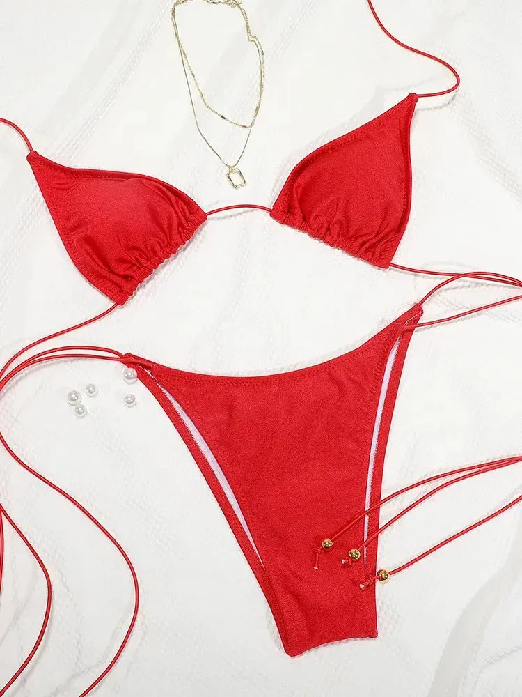 High Cut Swimsuit Sexy Bikini Set