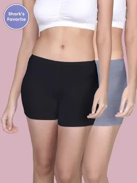 High Waist Long Panties For Girls And Women With Full Coverage, Gusseted Crotch & No Side Seams Pack-of-2