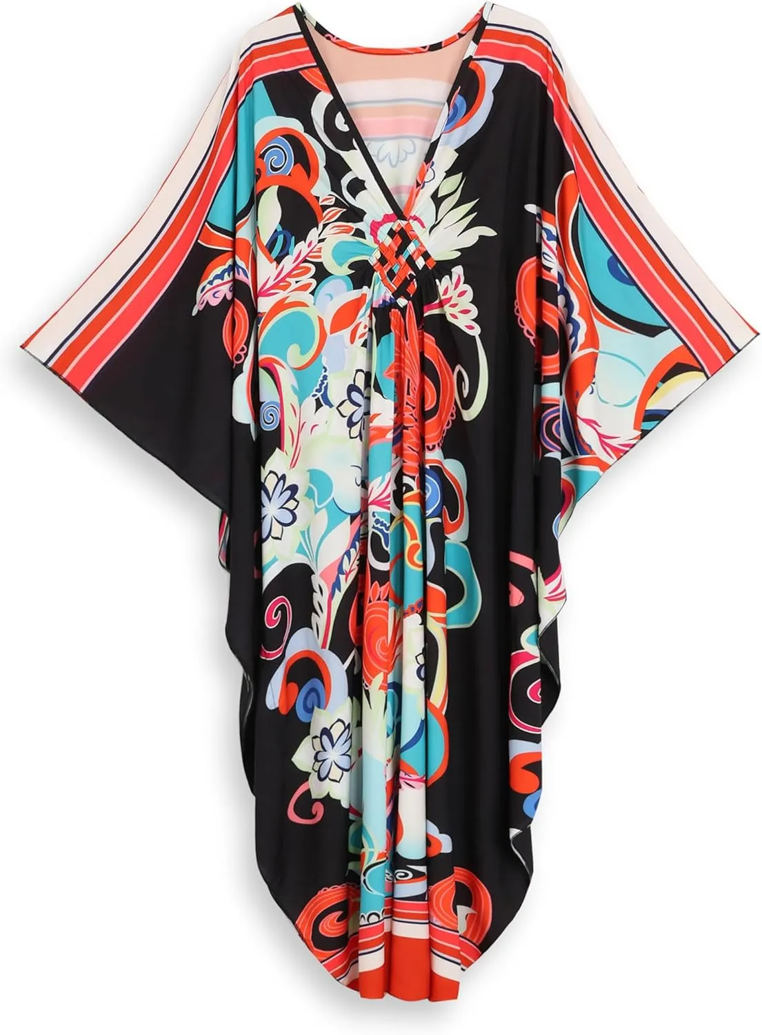 Kaftan Dresses for Women Plus Size Caftans Loungewear Swimsuit Coverup Butterfly Maxi Beach Dress Lightweight Muumuu