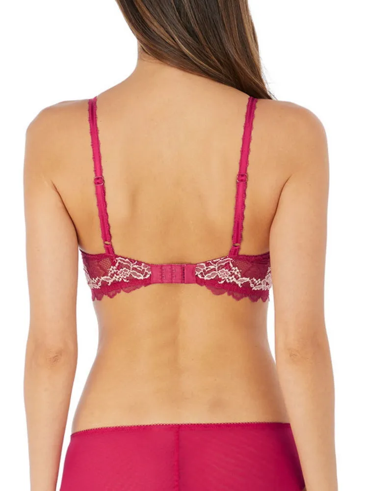 Lace Perfection Plunge Push Up Bra - Cerise
