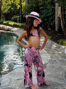 Les Tout Petit Girls Pink Pucci String Bikini and Pant Set FINAL SALE