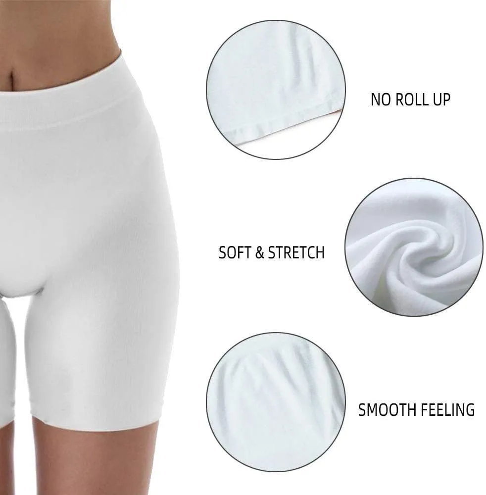 MELERIO Women's Slip Shorts, Comfortable Boyshorts Panties, Anti-chafing Spandex Shorts for Under Dress