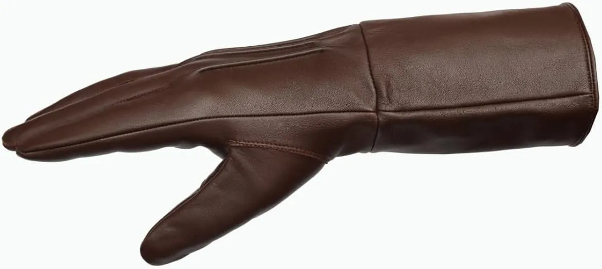 Men's Medieval Renaissance Cosplay Unlined Gauntlet Genuine Leather Costume Gloves