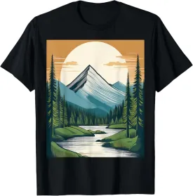 Minimalist mountain landscape T-Shirt