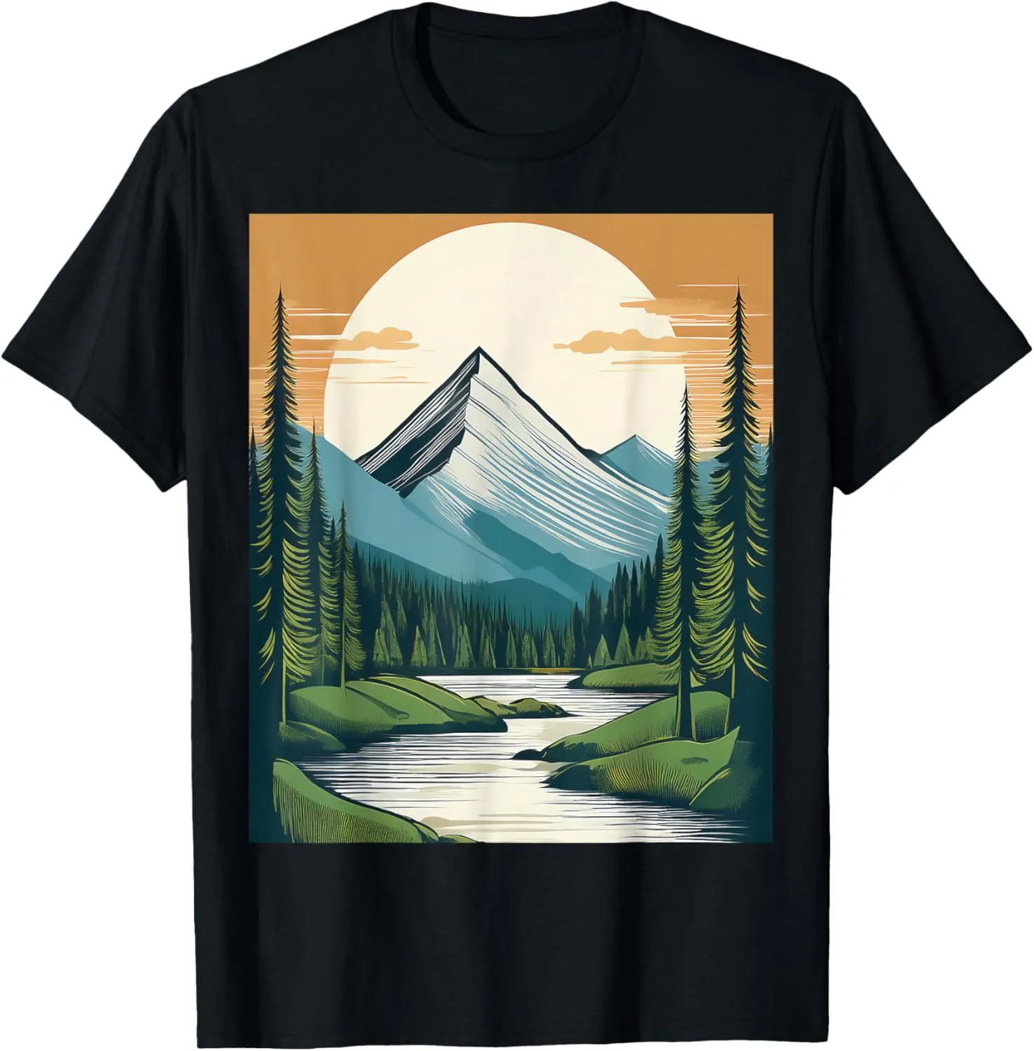 Minimalist mountain landscape T-Shirt