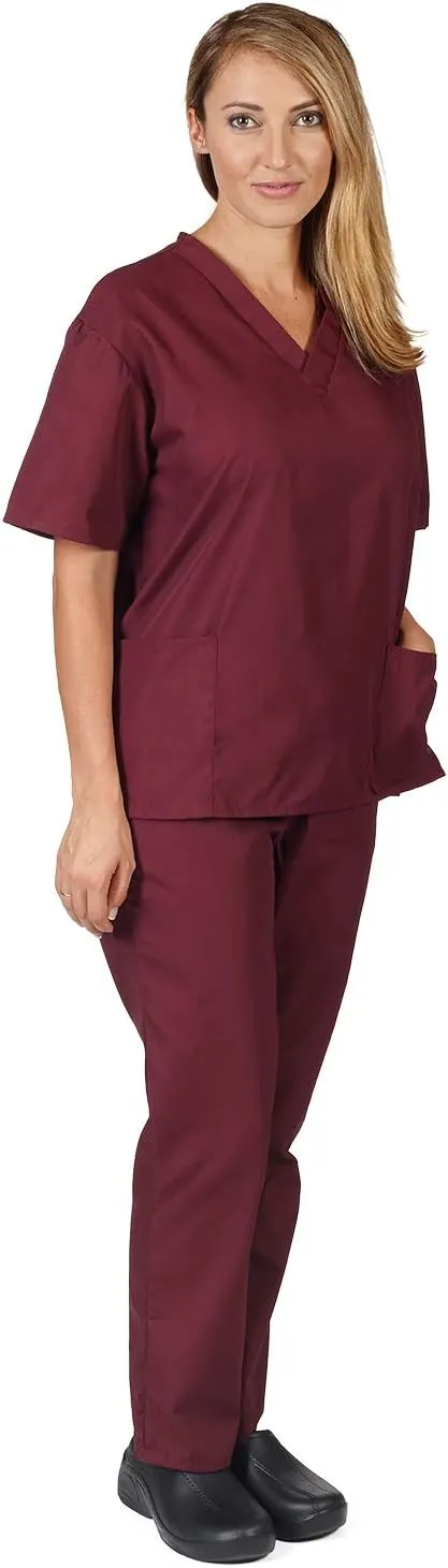 Natural Uniforms Unisex Scrub Set-Top and Pant Set (Standard Workwear Scrub Set)