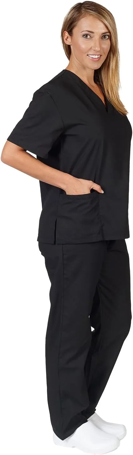 Natural Uniforms Unisex Scrub Set-Top and Pant Set (Standard Workwear Scrub Set)