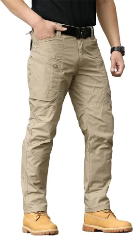NAVEKULL Men's Hiking Tactical Pants Rip-Stop Military Combat Cargo Pants Lightweight Army Work Outdoor Trousers