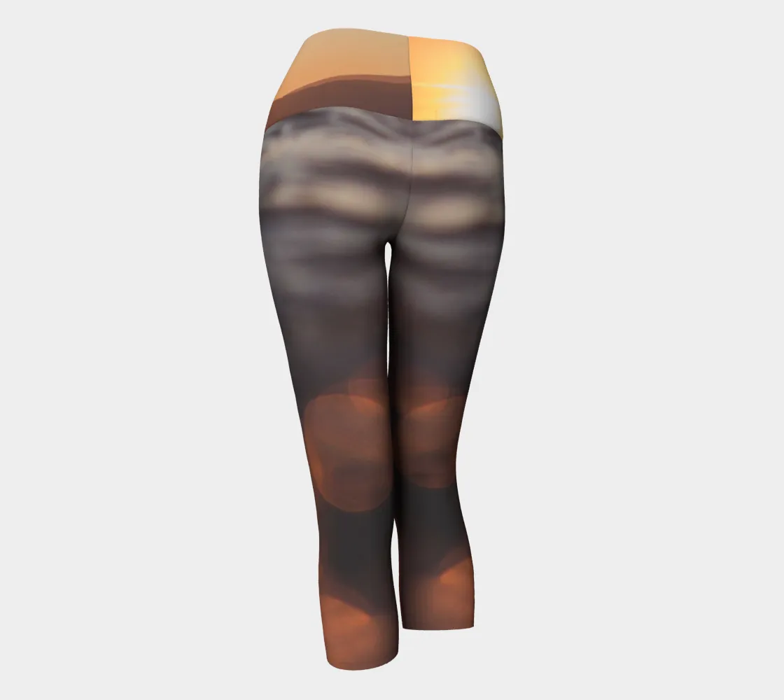 Ocean Sunset Fashion   Yoga Capris