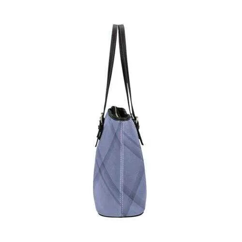 Purple Lavender Grid Style Shoulder Tote Bag