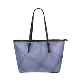 Purple Lavender Grid Style Shoulder Tote Bag