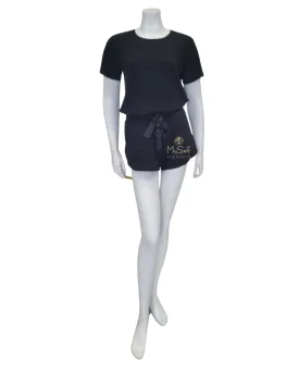 Q81248 Raven Black Knit Short PJ's Set