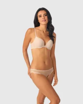 Sleek Micro Push Up Bra with Lace