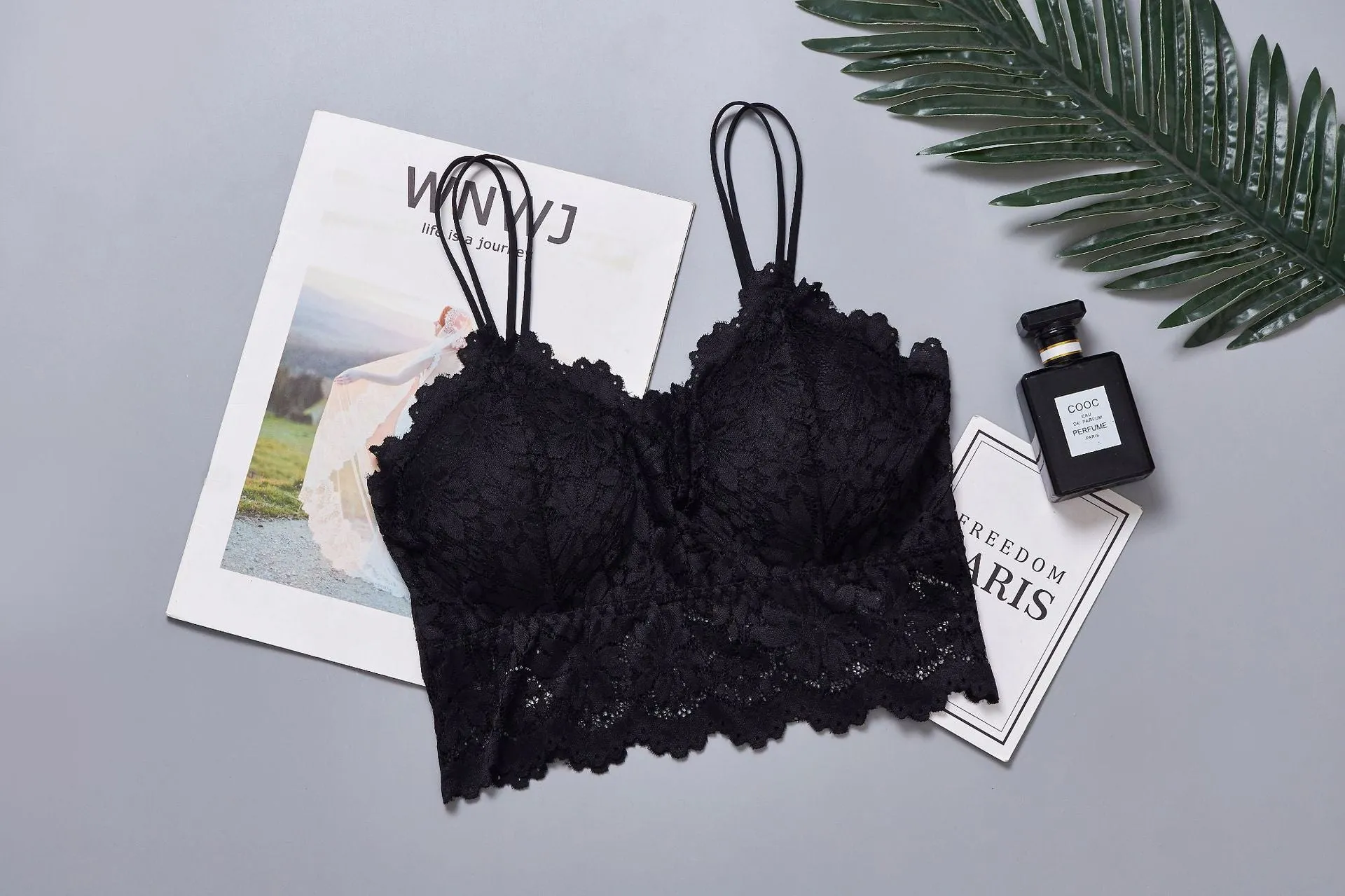 SVOKOR Women Wireless Lace Bra Push Up Tube Top Plus Size Sport Bralette Underwear Non-adjusted Straps Lingerie Full Cup