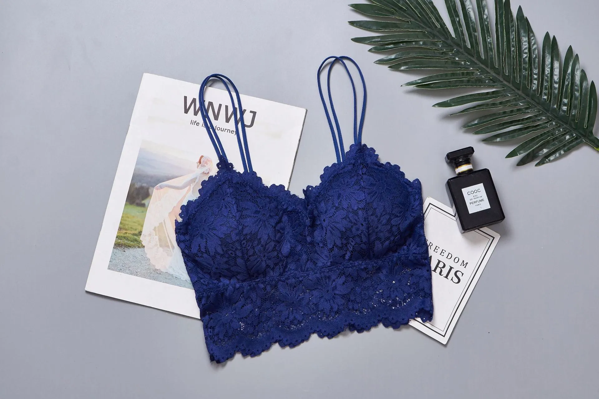 SVOKOR Women Wireless Lace Bra Push Up Tube Top Plus Size Sport Bralette Underwear Non-adjusted Straps Lingerie Full Cup
