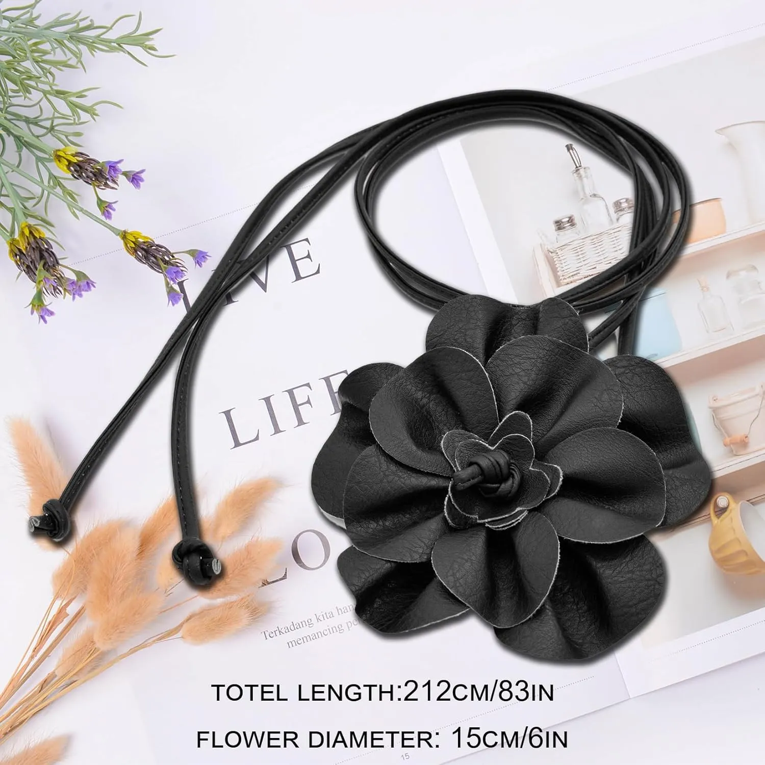 TeeYee Women Girls Big Decor Flower Waist Chain/Rope/Belt For Wedding Dress Female Waistband Skinny Belt