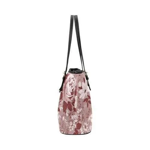 Tote Bags, Rose Red And Black Floral Style Tote Bags
