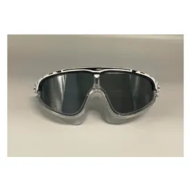 Used Cressi Adult Wide View Silicone Skylight Swimming Mask - Clear/Black/White HD Mirrored