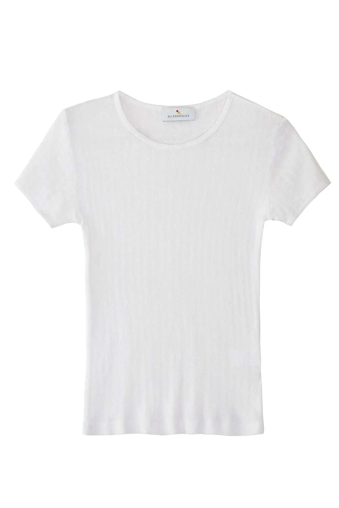 White Pointelle Perla Tee