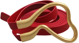 Women Double Strap Tie Knot PU Leather Belt Big Buckle Waist Cinch