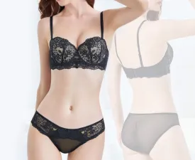 Women push-up bra set, push-up sexy lace bra, summer small breast push-up girl bra set
