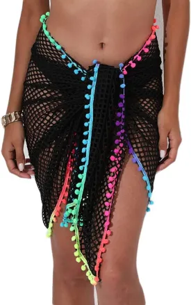 Women's Bikini Cover Up Sheer Chiffon Swimsuit Beach Wrap Dress for Ladies