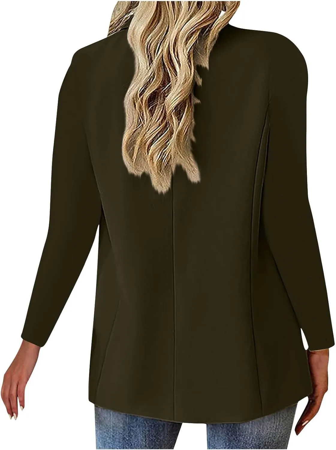 Womens Business Casual Blazer Lightweight Summer Cardigan Solid Lapel Button Down Suit Jacket Work Office Outfits