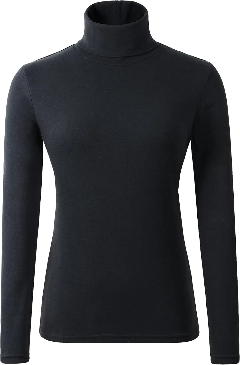 Women's Soft Cotton Turtleneck Top Basic Pullover Sweater