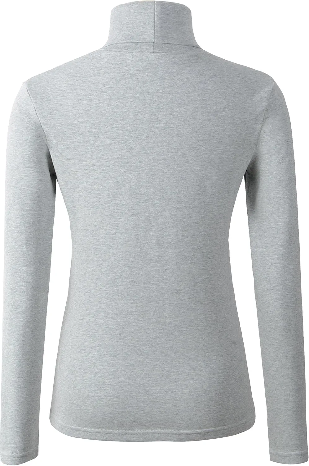 Women's Soft Cotton Turtleneck Top Basic Pullover Sweater