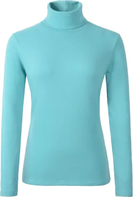 Women's Soft Cotton Turtleneck Top Basic Pullover Sweater