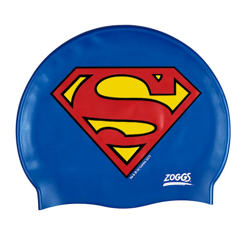 Zoggs Australia Justice League Superman Silicone Swim Cap (6-14 years)